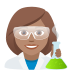 👩🏽‍🔬 woman scientist: medium skin tone display on JoyPixels